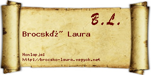 Brocskó Laura névjegykártya